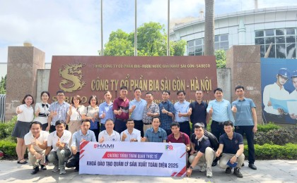 HAMI tổ chức buổi thực tế khóa học “Quản lý sản xuất toàn diện” tại Nhà máy bia Sài Gòn