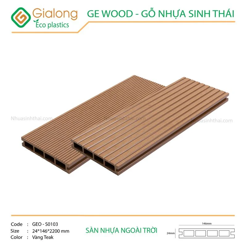 Sàn nhựa ngoài trời GE wood