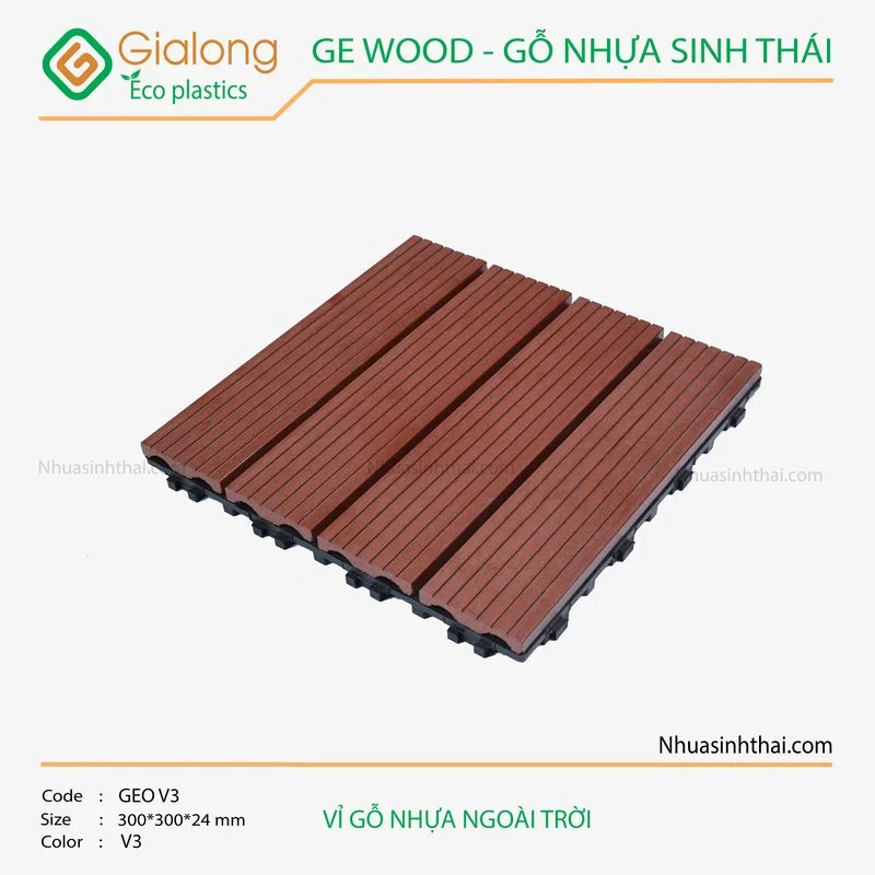 Vỉ gỗ nhựa ngoài trời GE wood