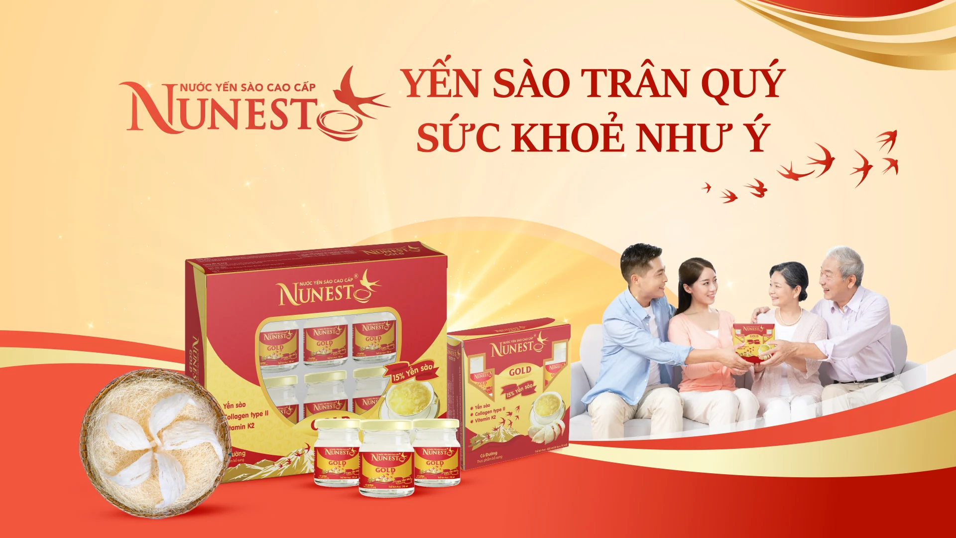 Nước yến sào cao cấp Nunest
