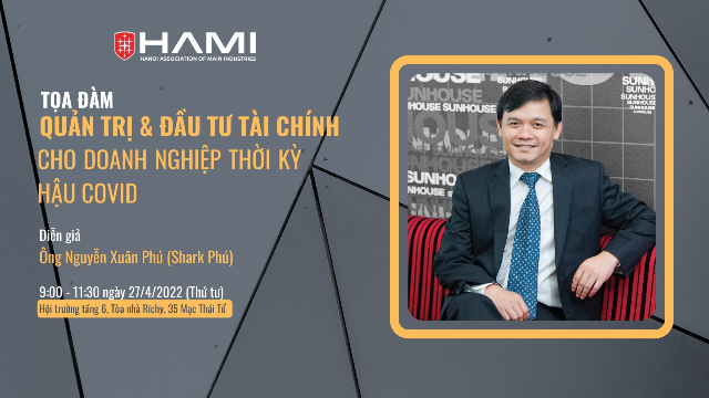 Thư mời tham dự chương trình Tọa đàm "Quản trị và Đầu tư Tài chính cho Doanh nghiệp thời kỳ Hậu Covid"