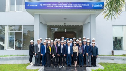 Doanh nghiệp chủ lực đi tham quan tại Nhà máy Sơn Hà (KCN Phùng)