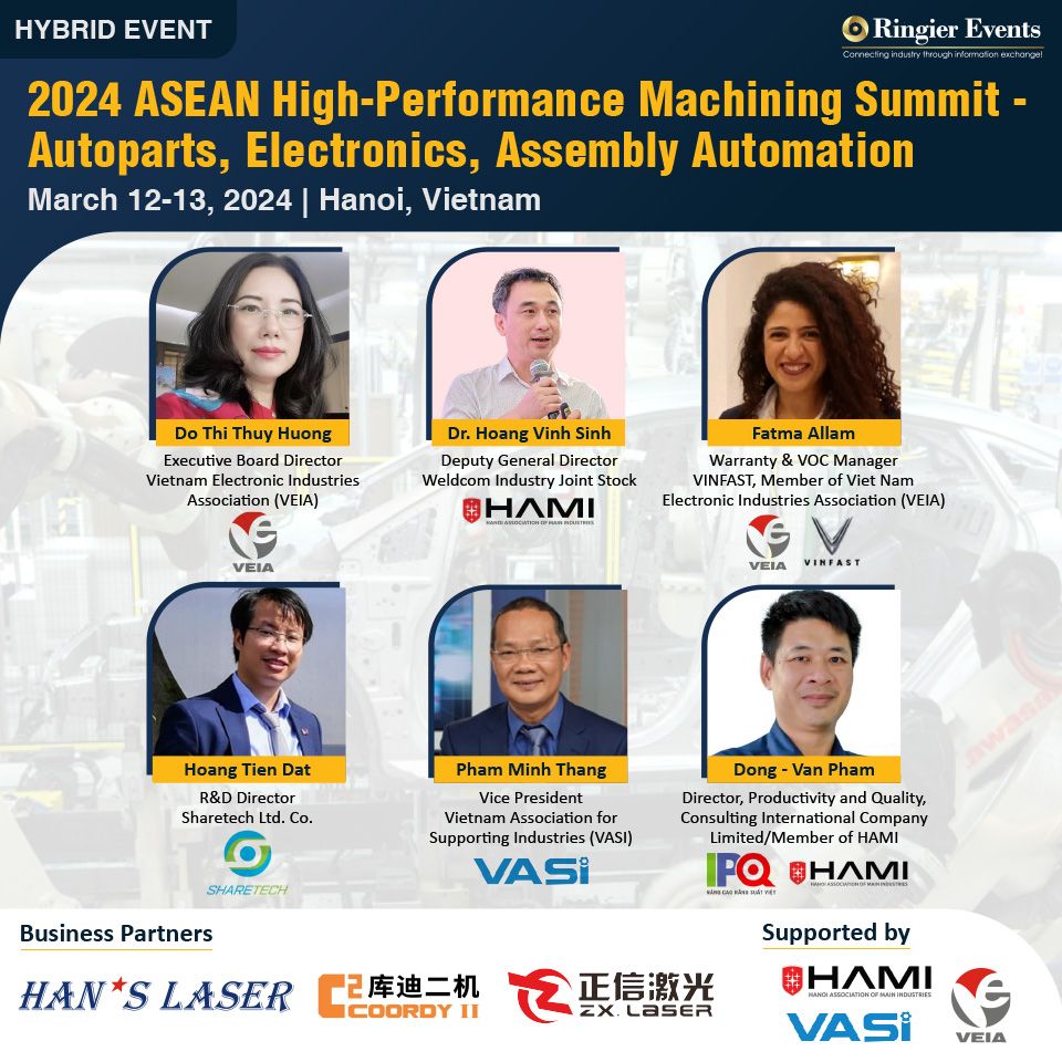 Thư mời tham dự Hội Nghị Thượng Đỉnh Gia Công Hiệu Suất Cao ASEAN 2024