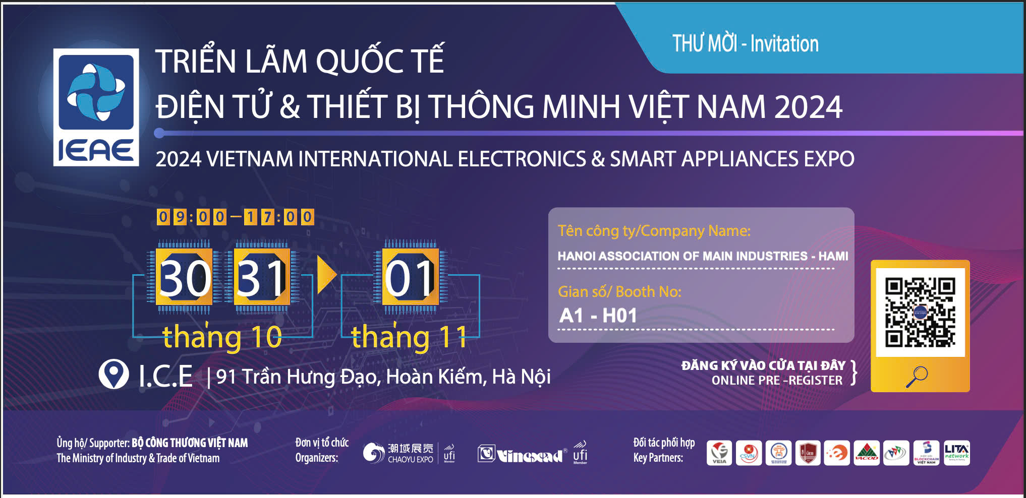 Thư mời tham gia Triển lãm Quốc tế Điện tử & Thiết bị Thông minh Việt Nam 2024