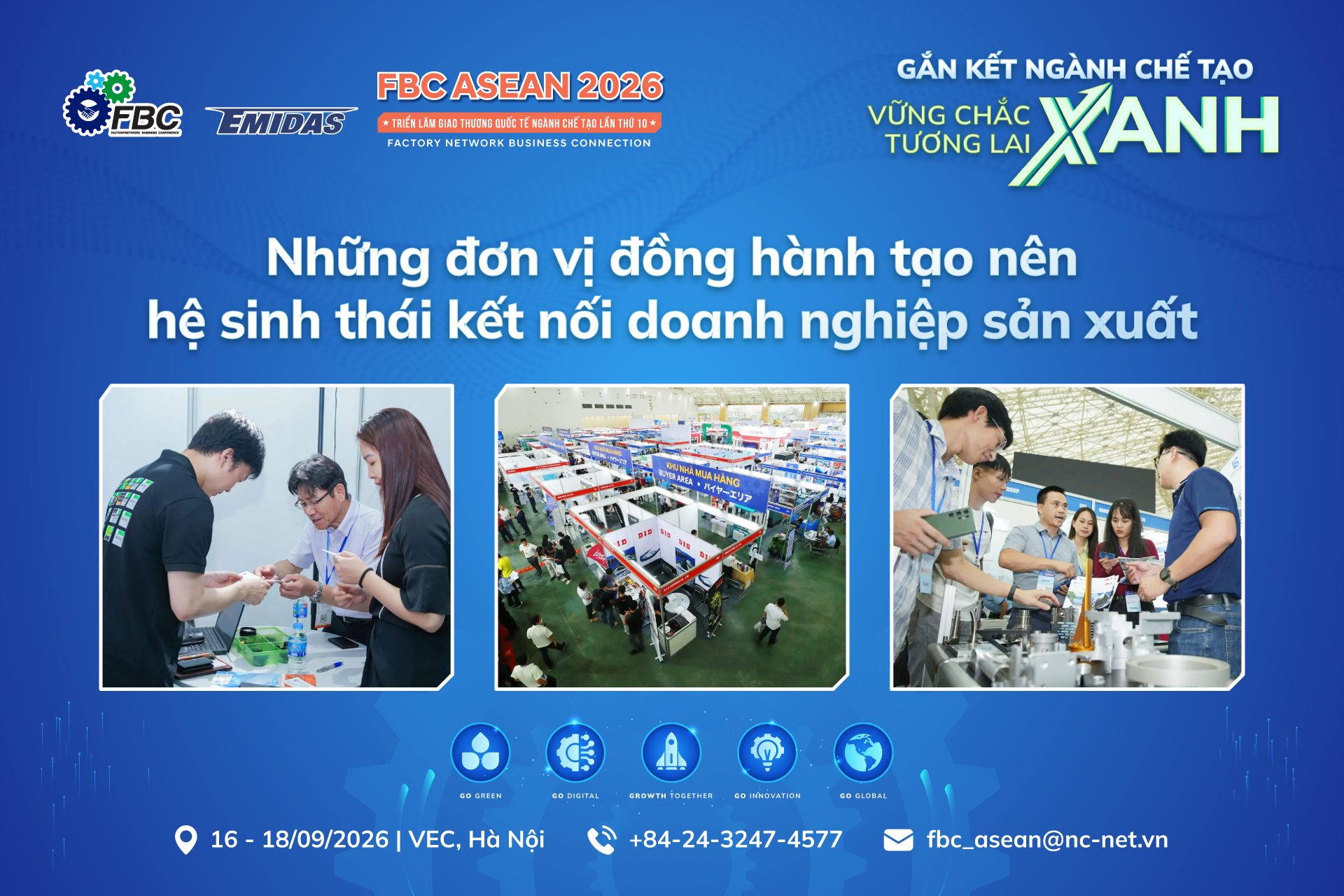 Thông báo chính thức các đơn vị đồng hành tại triển lãm chuyên ngành sản xuất chế tạo FBC ASEAN 2026 (EMIDAS FAIR 2026)