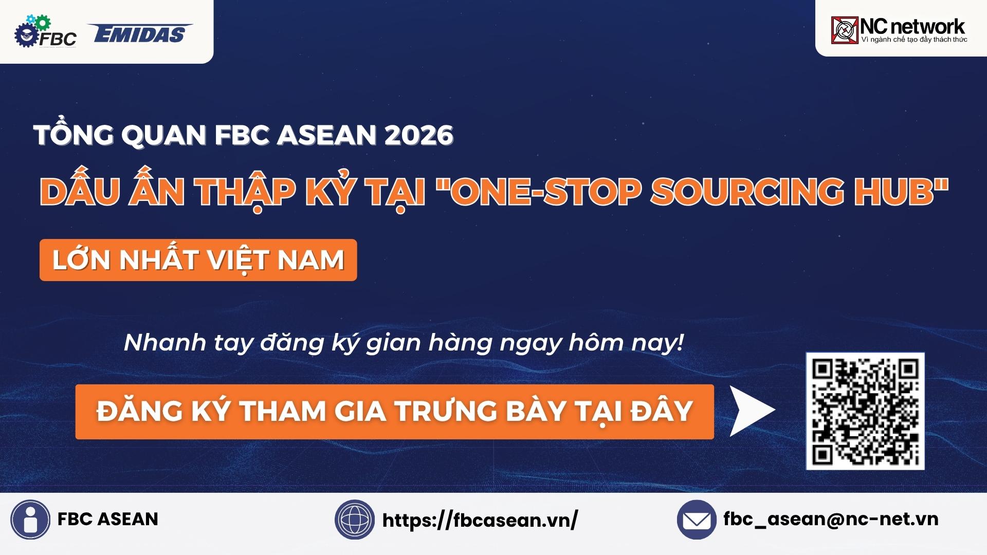 FBC ASEAN 2026 (EMIDAS FAIR): Dấu ấn thập kỷ của Triển lãm giao thương ngành chế tạo hàng đầu Việt Nam