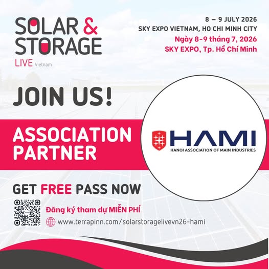 HAMI đồng hành cùng Solar & Storage Live Vietnam 2026: Cơ hội kết nối giải pháp năng lượng sạch cho doanh nghiệp công nghiệp